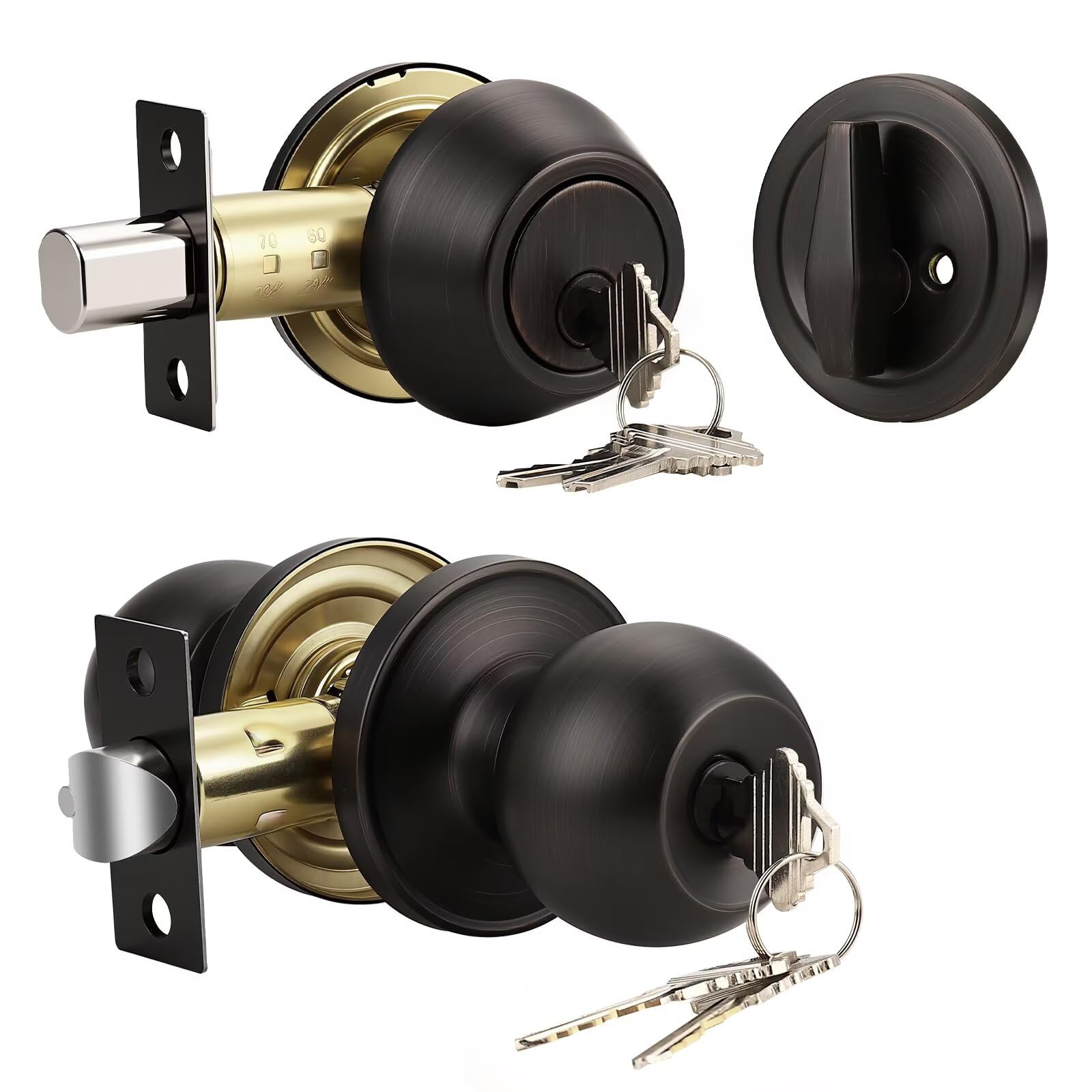 Stainless Steel Door Knobs - Keyed Alike Locks -31
