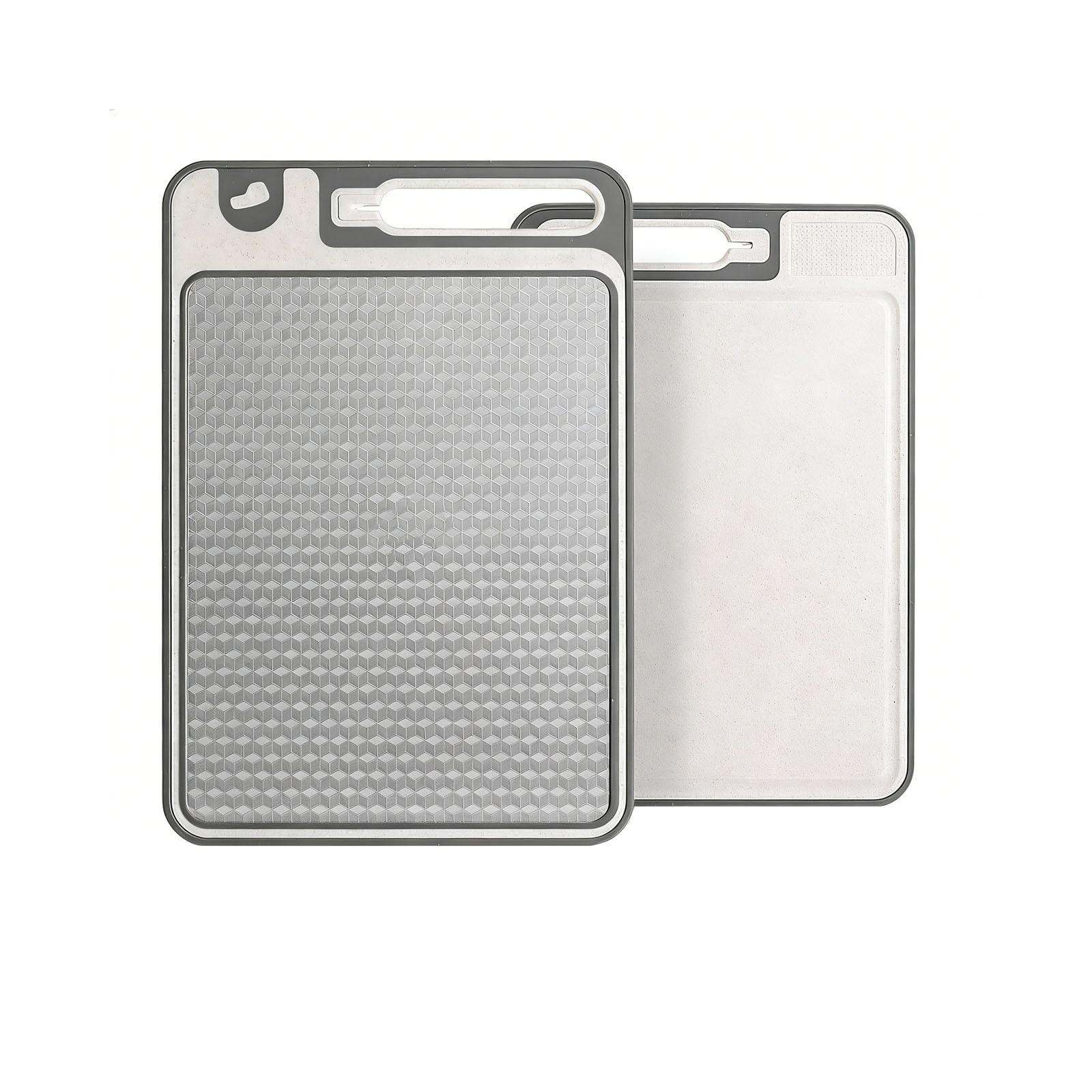 Nucelit Large Stainless Steel Cutting Board Two Sided for Safe Food Preparation 36.9X24.9cm Multipurpose Kitchen Board