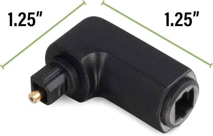 Adaptador de Cable de Audio Óptico C2G 90° Negro Universal miniatura 7