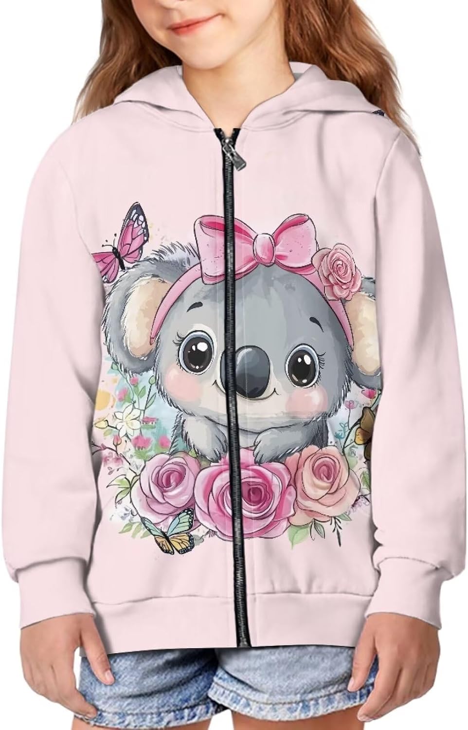 Girls Zip Up Sweatshirt Size 6-16 with Pocket Hoodies for Teenger Girls Trendy Clothes