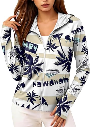 Sun SPF 50+ UPF Long Sleeve Shirt Uv Protection Shirts for Women Zip Up Jacket S