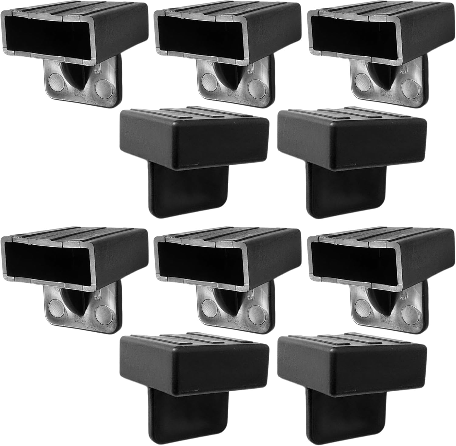 cyclingcolors 10x Slatted Holder Insert Caps for 1 Slat for Attaching Caps Holder Slatted Frame Simple 36 x 8 mm Plastic Flexible Bed Black