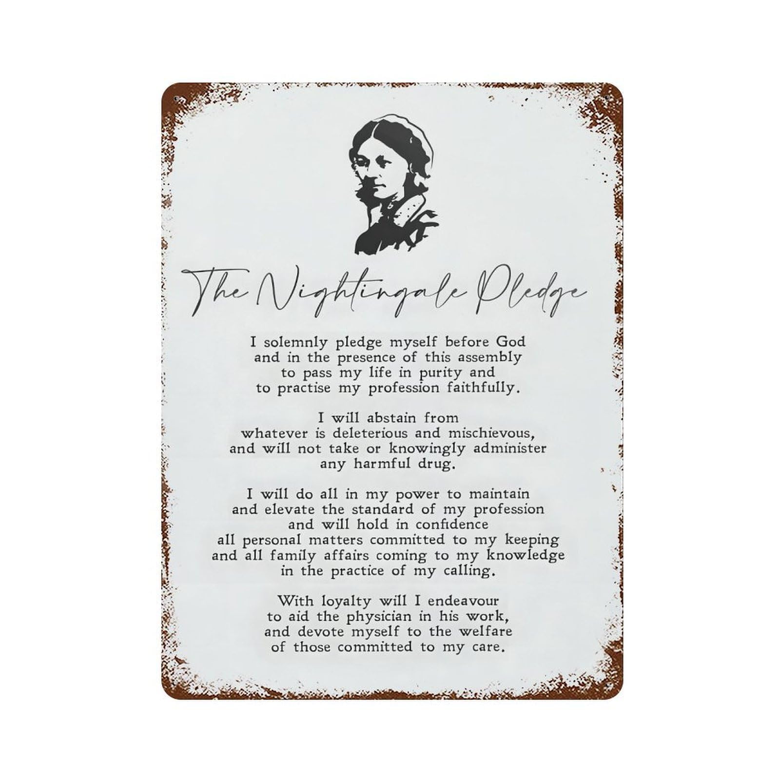 xiaoxiaoshen Florence Nightingale(55) Wall Decor Art Metal Tin Poster Modern Home Decor Art Home Bar Shop Decorations Vintage Sign 40x30cm