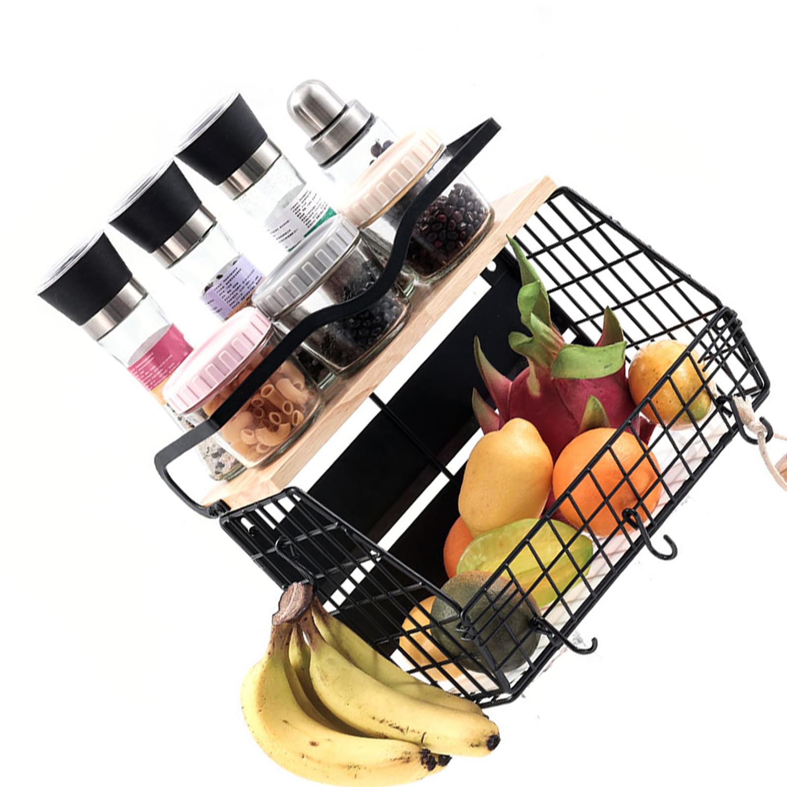 Multiple Purpose Shelf for Wall Mounting Fruits Storage Pliable with 4 Fasteners Tissue Dispenser Extreme Load 13kg Planner