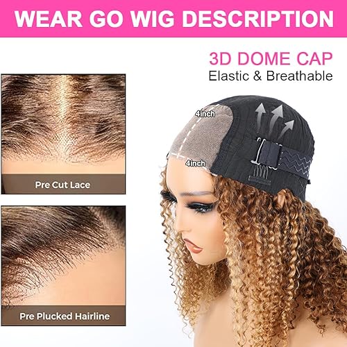 Miniatura 3 de Lealife Peluca de 28 pulgadas para llevar y llevar sin pegamento, pelucas de cabello humano lacio brasileño con encaje frontal para mujeres, cabello