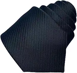 Gravata masculina skinny preta clássica para eventos formais com caixa de presente