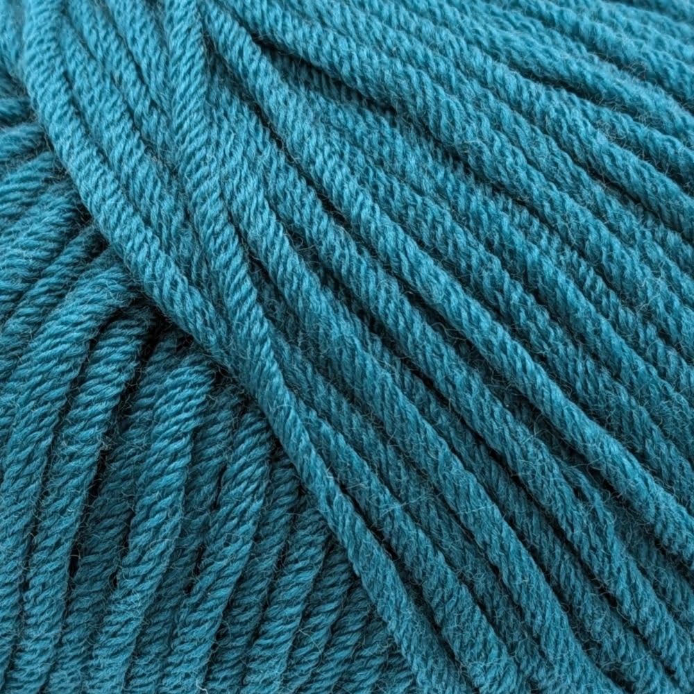 Aran-Weight 100% Superwash Fine Merino Wool Knitting and Crochet Yarn, Mulesing-Free, 50g - Purely Merino Aran 3674 Teal