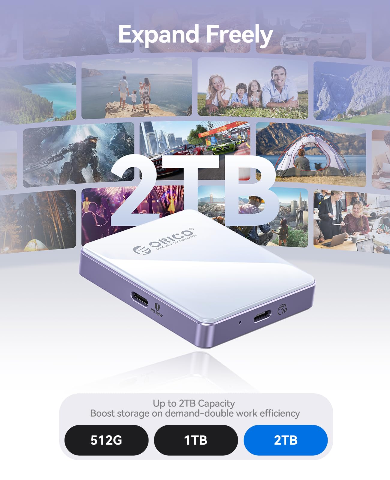 ORICO Magnetyczny futerał M.2 NVMe SSD do iPhone'a 15/16/17 Pro - USB-C 3.2 Gen2 10 Gbps, nagrywanie 4K ProRes, ładowanie PD 100 W, SSD 2230/2242 2 TB - AP42P (zielony)