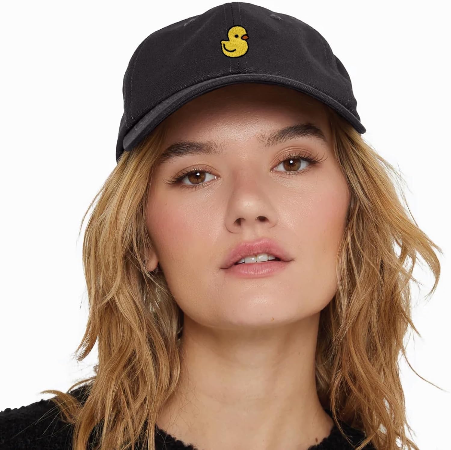 Yellow Duck Baseball Cap Embroidered Cotton Adjustable Dad Hat
