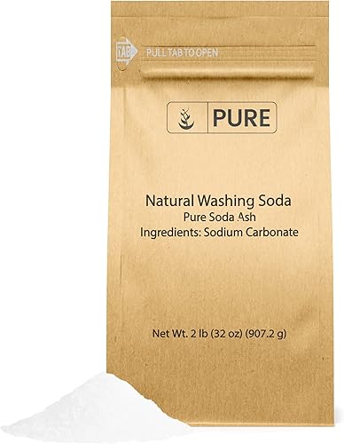 Soda de lavado natural, o carbonato de sodio, limpiador, multiuso suavizador de agua y quitamanchas (disponible en 4oz, 11oz, 1kg, 2kg, y 5lb).