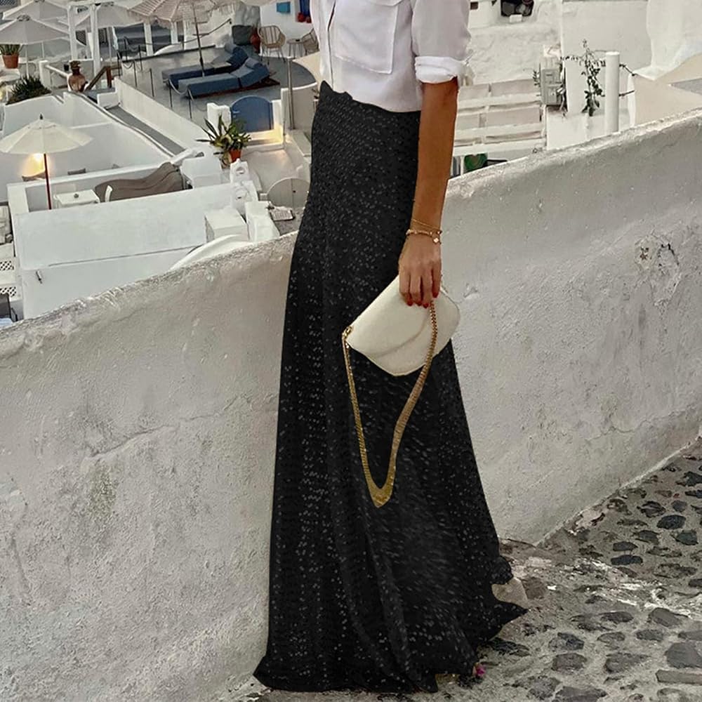 Sparkly Skirt NoeCare Maxi Skirts For Women Long Summer Skirt