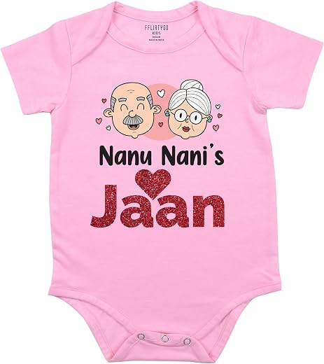 Fflirtygo Nana Nani Love Romper Baby Wear 100% Hosiery Cotton Infants Onesies/Rompers Half Sleeves/Body Suit/Sleepsuit/Kid...