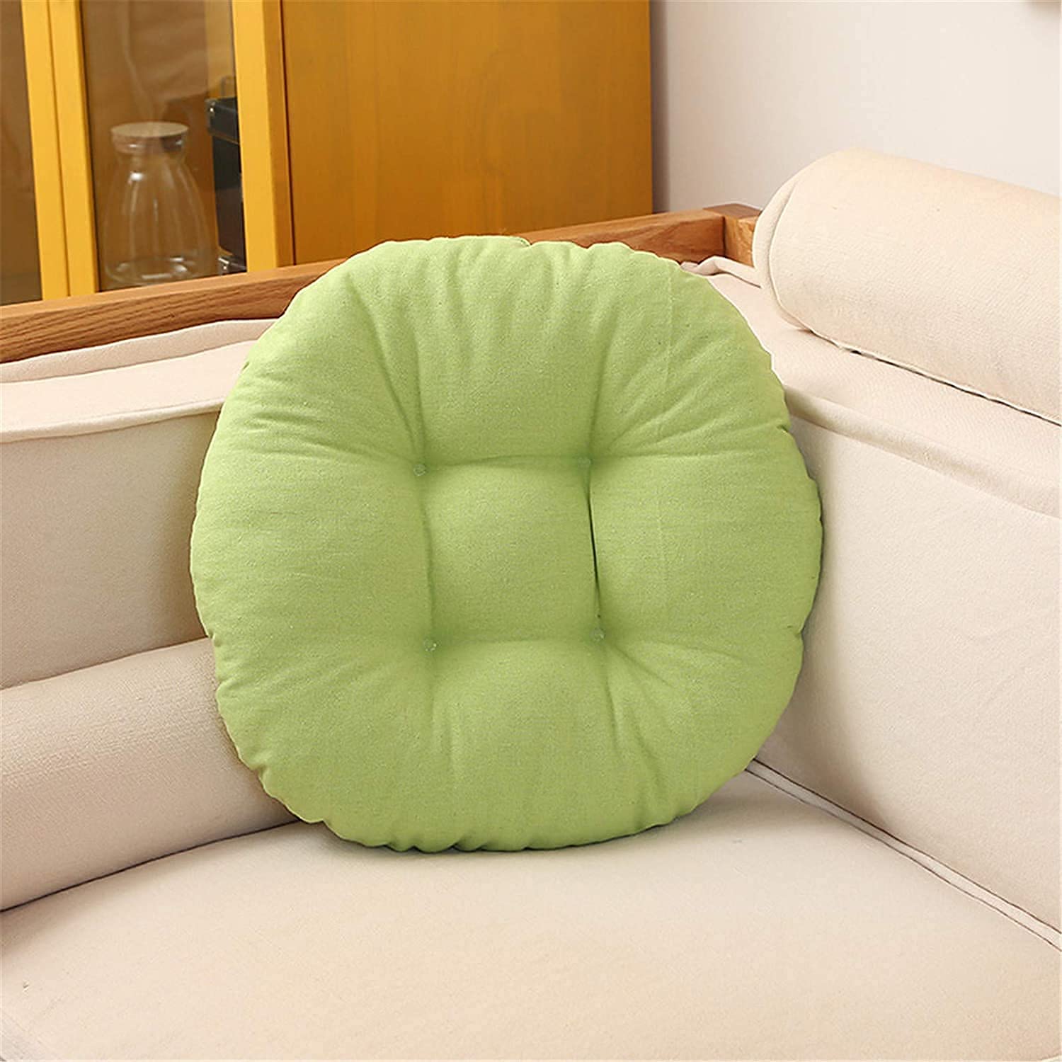 2 Cojines Redondos Acolchados Para Asiento De Silla Para Interiores Y