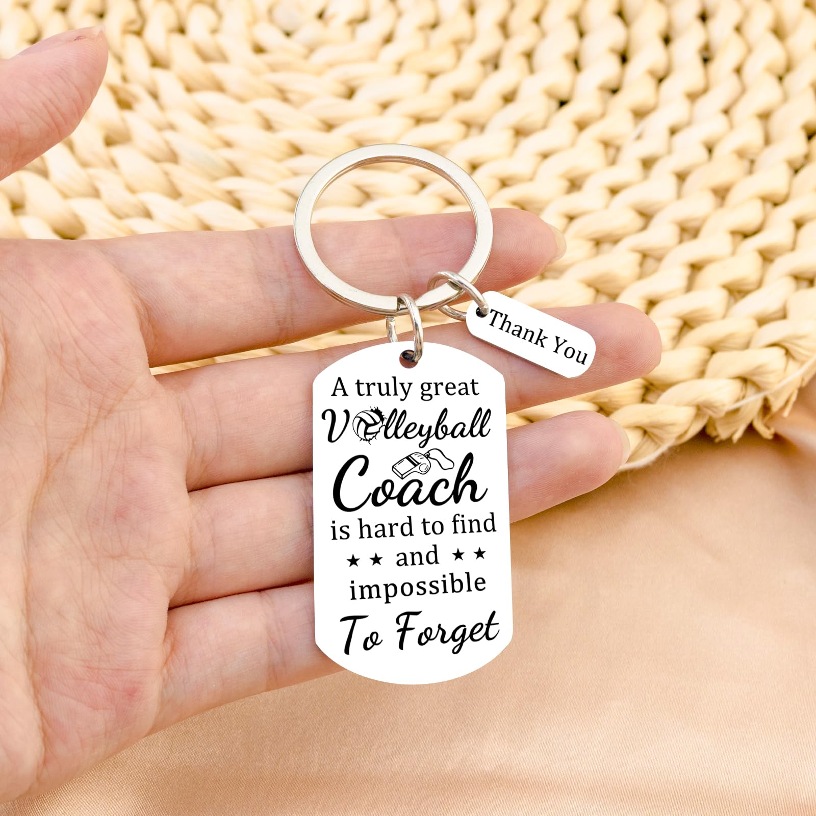 Ikacvb Volleyball Coach Keychain Thank You Gifts For Volleyball Coaches Women Men Unique Coach Appreciation Gifts Birthday Christmas Stuff