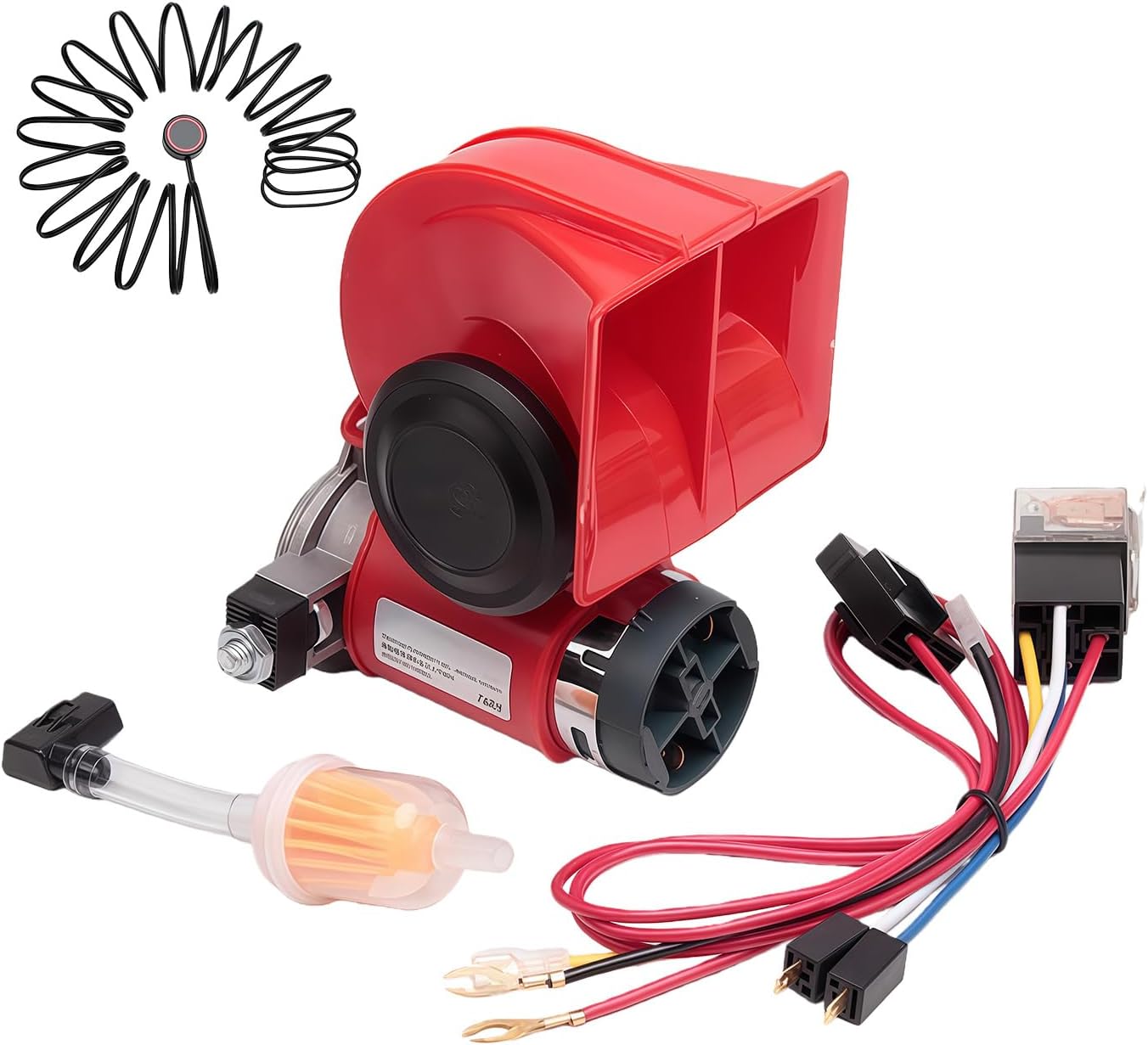 Universally Application Simple Electrical 24V Air Horn with Loud 130dB Alert for Commercial Use Enhances Driving High Decibel Horn