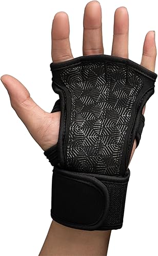 Miniatura 7 de Guantes de entrenamiento de levantamiento de pesas para entrenamiento cruzado con muñequeras integradas