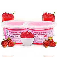 Vista 16 de Fanale Lychee Popping Boba Pearls, veganas, sin OGM, sin gluten, sin grasa, perfectas para té de burbujas, batidos, helados, postres y bebidas, 1