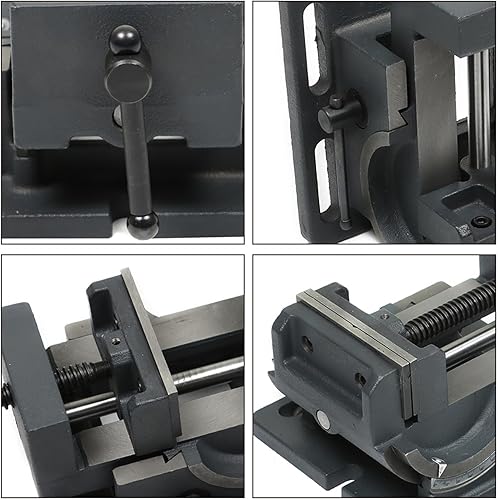 Miniatura 6 de Prensa de taladro industrial de sobremesa de 4 pulgadas con tornillo de banco resistente en ángulo para mecanizado de máquinas herramienta