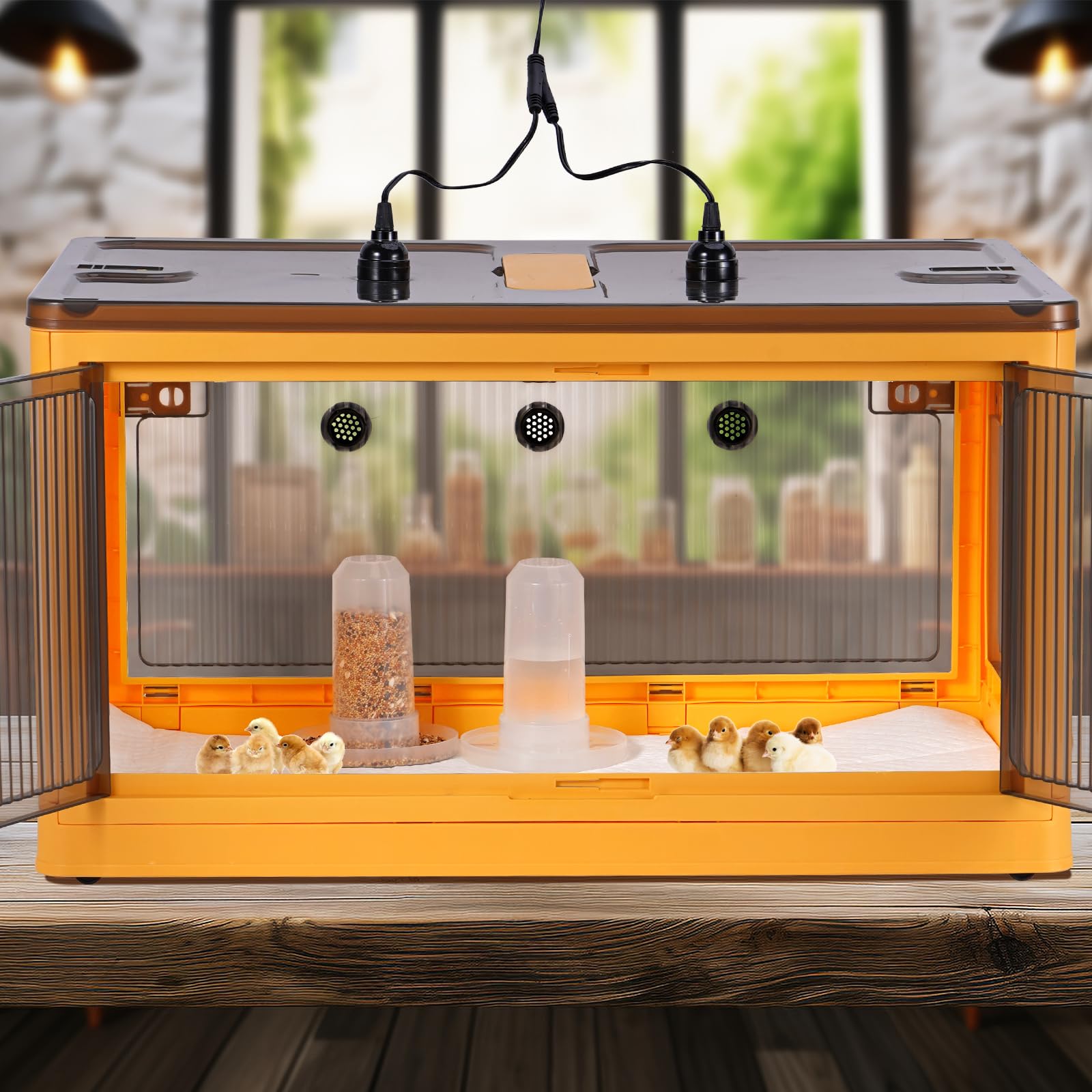 Inkubator für Küken 142L Brutkasten Faltbare Brutbox für Geflügel Küken Aufzucht Box für Enten Geflügel Reptilien und Kleintiere