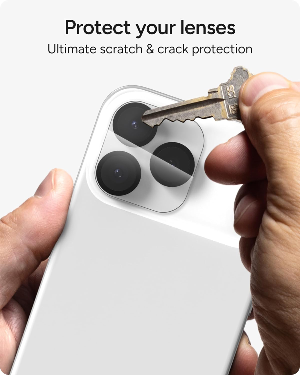 ZAGG Glass Elite iPhone Camera Lens Protector for iPhone 17 Pro Max / 17 Pro - Camera Frame, Maximum Impact & Scratch Protection, Anti-Reflective Technology, Smudge-Resistant, Precise Fit - Image 4