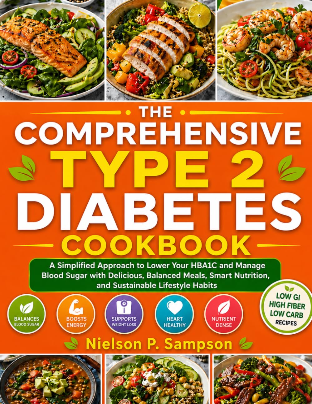 The Comprehensive Type 2 Diabetes Cookbook: A Simplified Approach to Lower Your HBA1C and Manage Blood Sugar with Delicious, Balanced Meals, Smart Nutrition, and Sustainable Lifestyle Habits