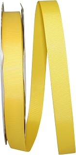 Reliant Ribbon Grosgrain Style Ribbon, 7/8 Inch X 100 Yards, Yellow