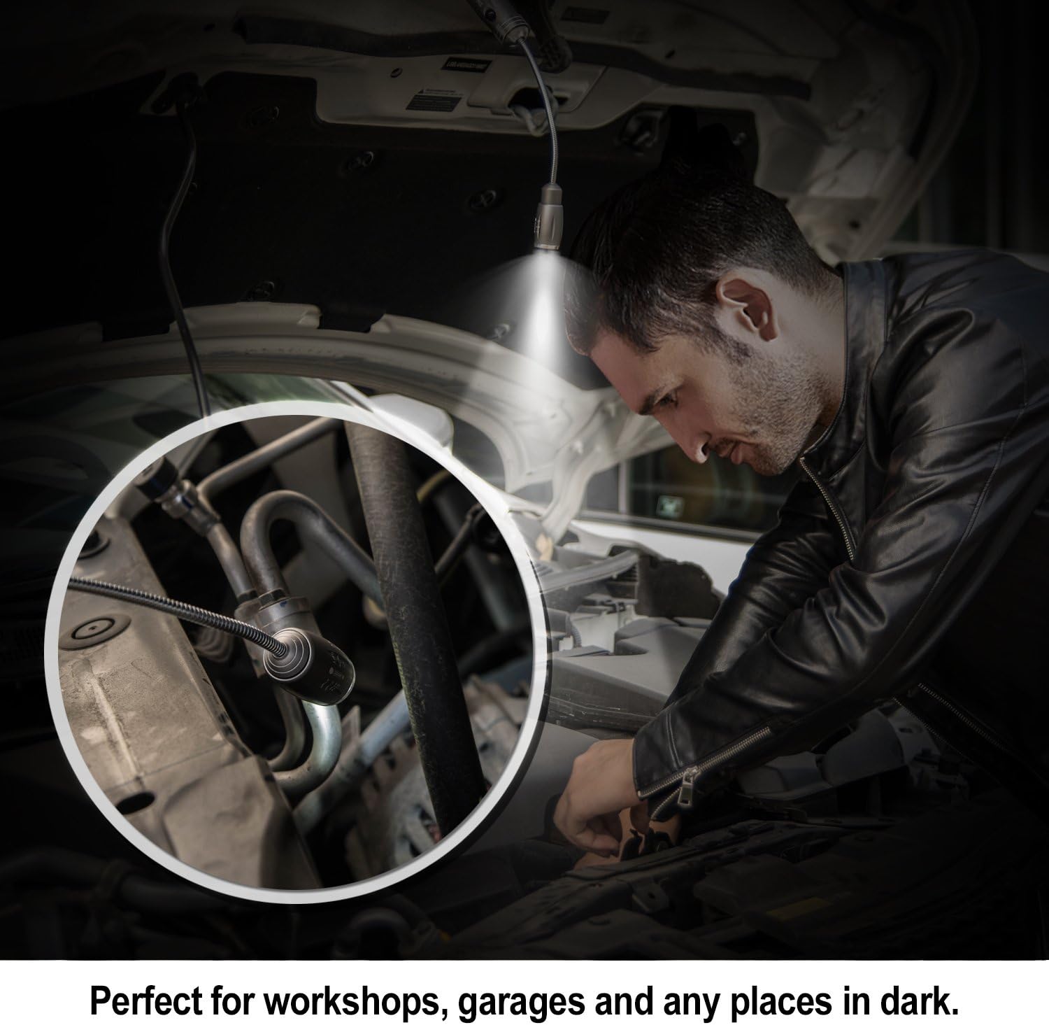 IMAGE Magnetic Ultra-Bright Barbecue Grill Light with Super Bright LED Lights, Magnetic Base Flexible Gooseneck BBQ Light for Grilling,Adjustable Any Gas,Charcoal,Electric Grill White- 1 Pair : Patio, Lawn & Garden