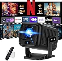Vista 17 de [Aplicaciones integradas y actualización 2025] Mini proyector compatible con 4K 1080P Auto Keystone 270° giratorio con WiFi 6 y Bluetooth 5.4