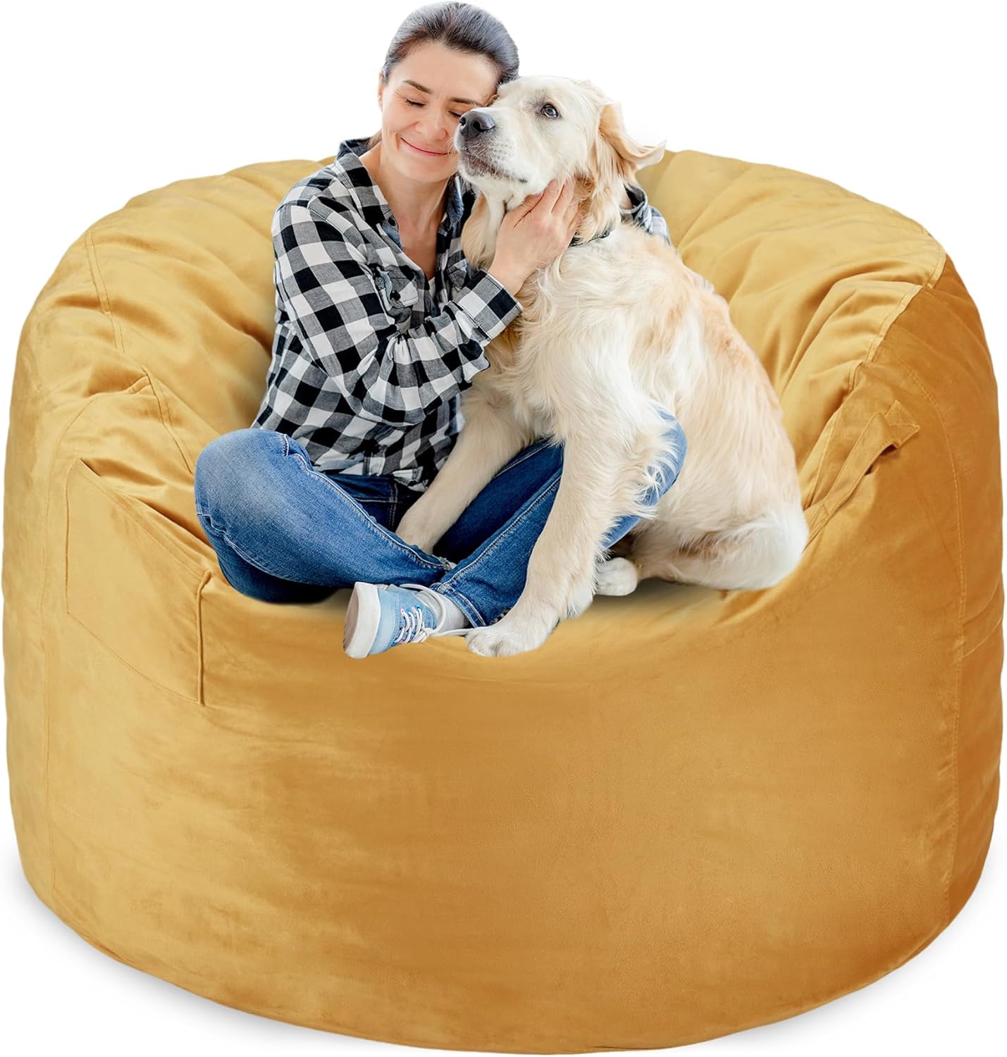 Lalluxy Fundas De Terciopelo Para Sillas De Comedor, Elásticas, Súper Suaves, Fundas De Asiento Para Sillas Parson Para Protección De Fiestas, Mascotas (juego De 4, Camello