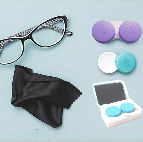 Miniatura 5 de Paquete de 12 fundas para lentes de contacto Caja de soporte para lentes de contacto Kit de almacenamiento en remojo (colores mezclados)