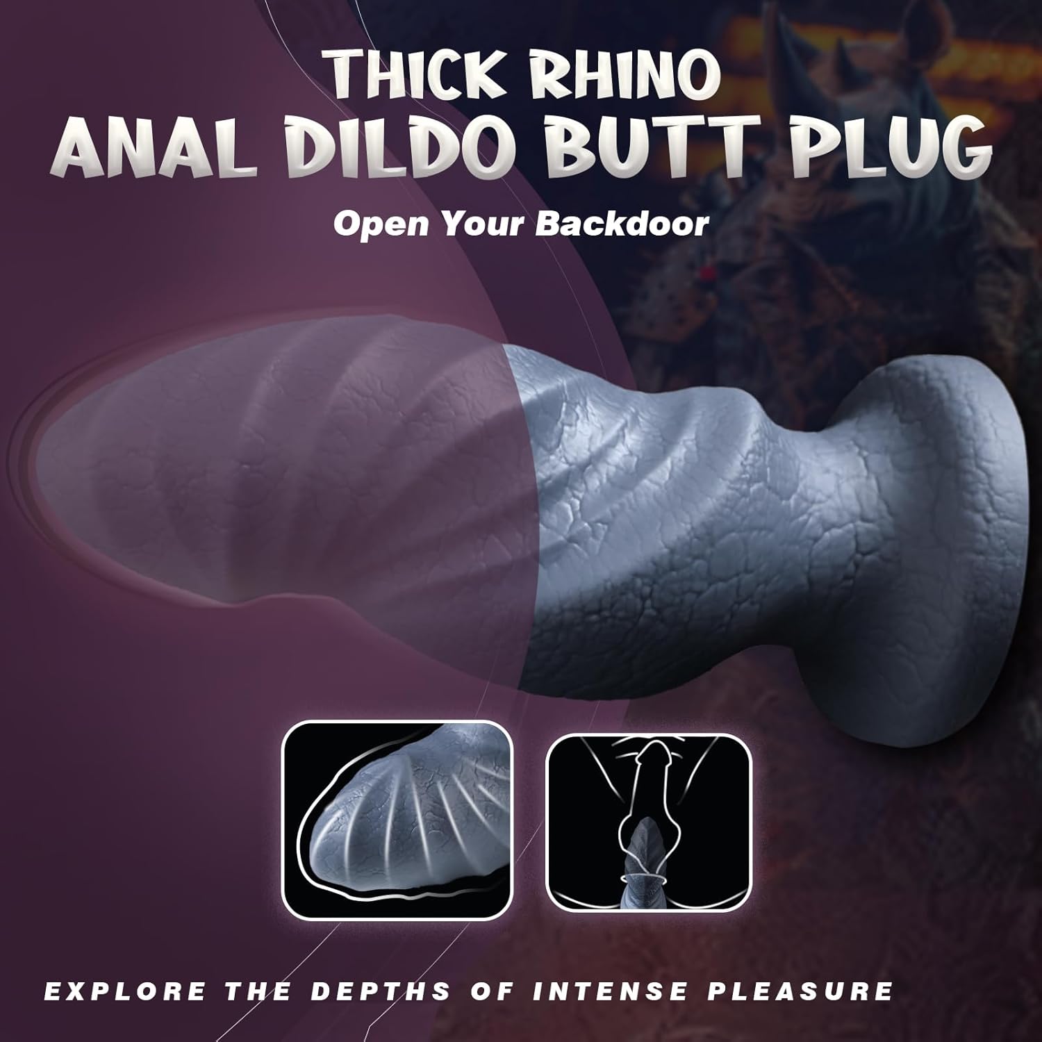 11 Inch Silicone Fantasy Dildo Huge Anal Plug with Big Knot, 3.4" Diameter Huge Thick Anal Dildo Massive Butt Plugs Sex Toys for G spot & P Spot Stimulation, Monster Animal Dildos for Women Men Gay