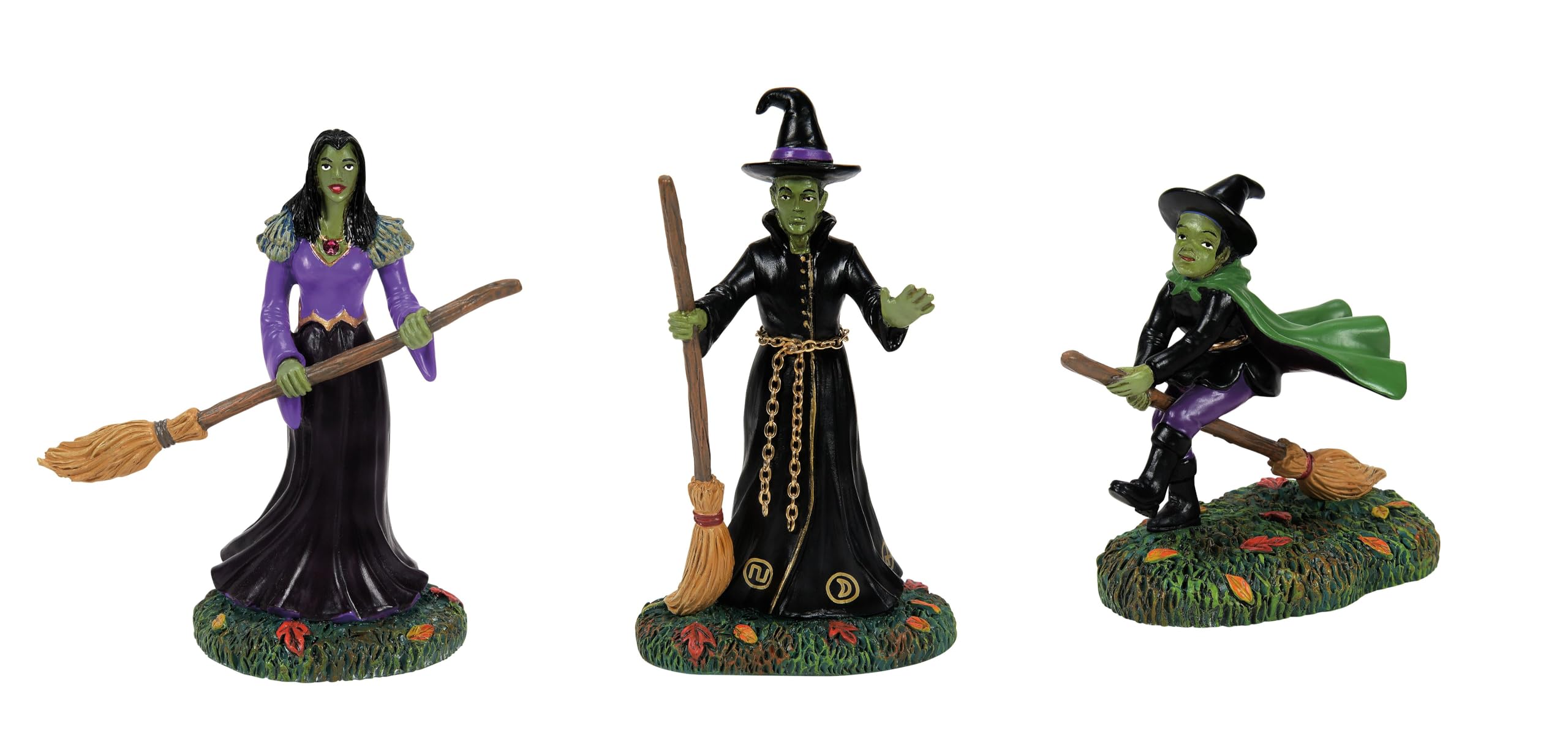 Figuras de ghouls y duendes Department 56 en varios tamaños con acabados detallados multicolores