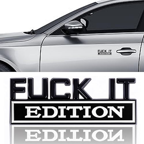 GaRhomxy Emblema de edición divertida, emblema para exterior de automóvil, calcomanía 3D, calcomanía de repuesto para guardabarros 3D, repuesto para