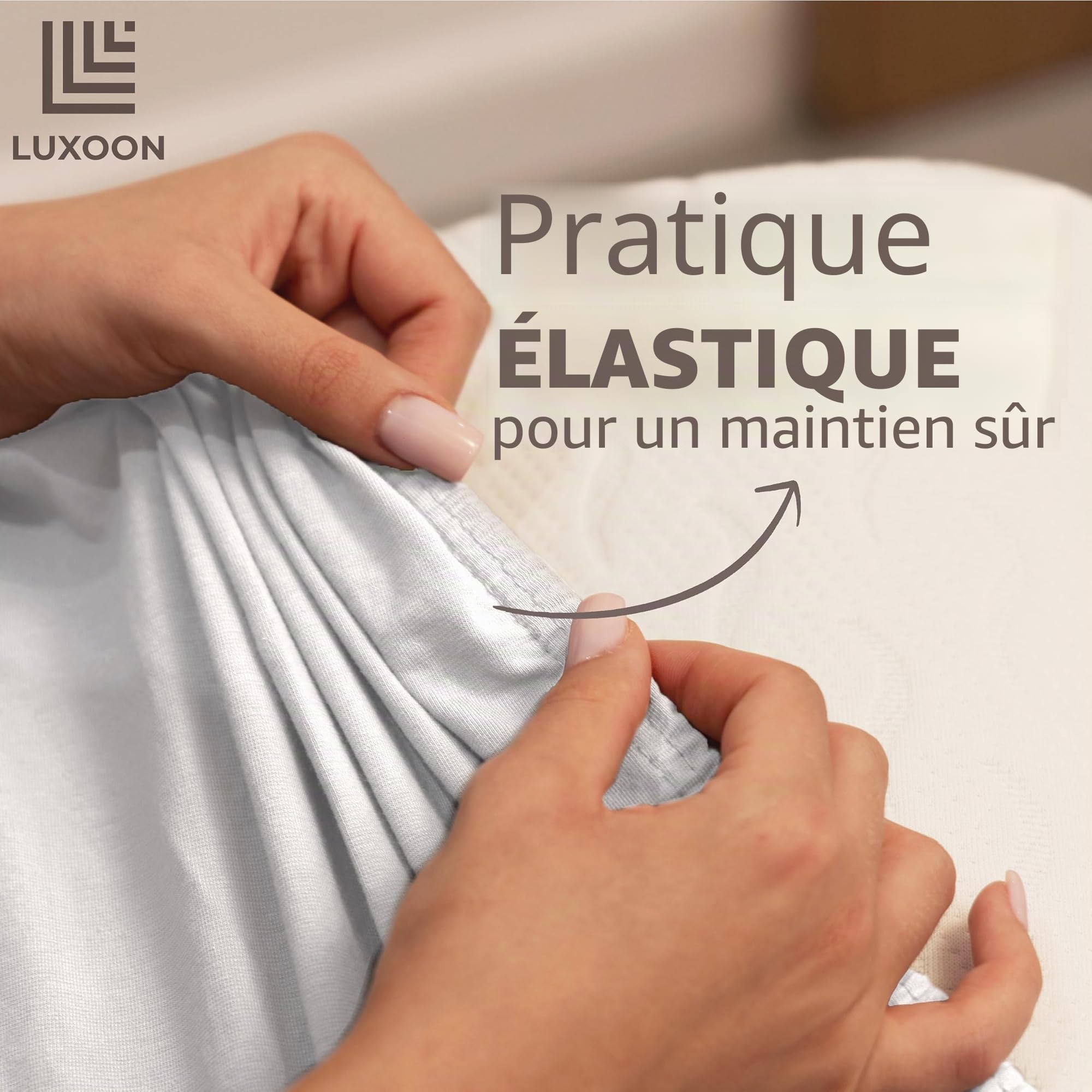 Lot de 2 housses de coussin pour santé - 95% coton/5% élasthanne, respirantes et douces, lavables, 30-45 x 50-65 cm, blanc