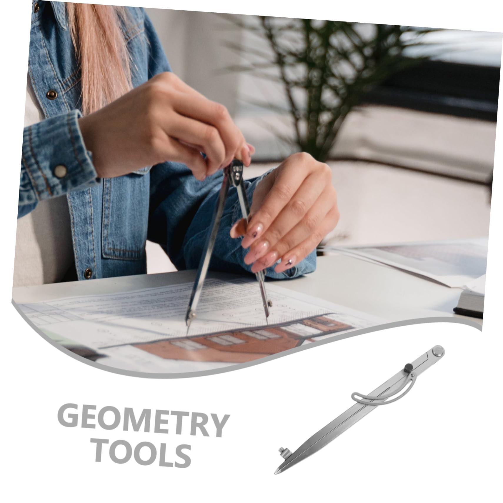 Uonlytech 5 Piezas Geometría Portátil para Estudiantes Herramienta de Dibujo Precisa para Matemáticas y Carpintería para Oficina y Escuela