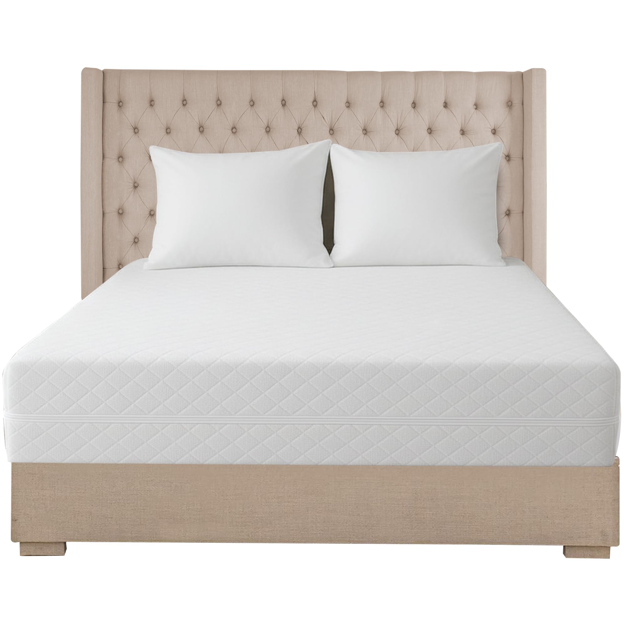 Sunshine Comforts Non-Waterproof Mattress Encasement 4FT Small Double (120x190x30cm) | Premium Zippered Mattress Protector | Breathable Hypoallergenic Dust Mite & Bed Bug Proof Mattress Cover – White