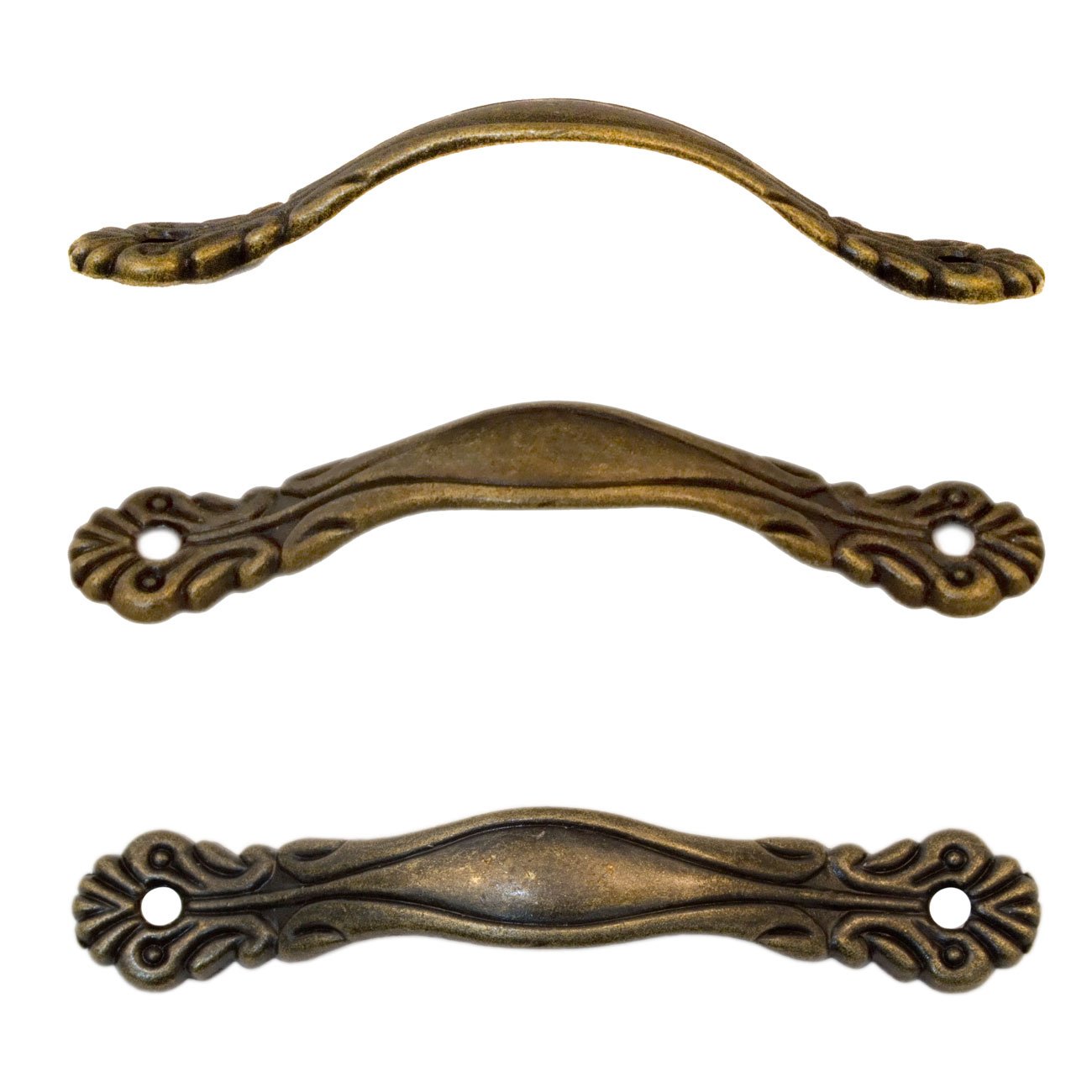 Fuxxer - 2x maniglie per cassetti, design bronzo antico, per cassettiere ante buffets comò in stile vintage rustico retrò, 80 x 14 mm
