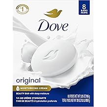 Dove Beauty Bar Soap Original 8 Count for Soft, Smooth Skin, with 1/4 Moisturizing Cream 3.75 oz