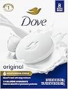 Dove Beauty Bar Soap Original 8 Count for Soft, Smooth Skin, with 1/4 Moisturizing Cream 3.75 oz