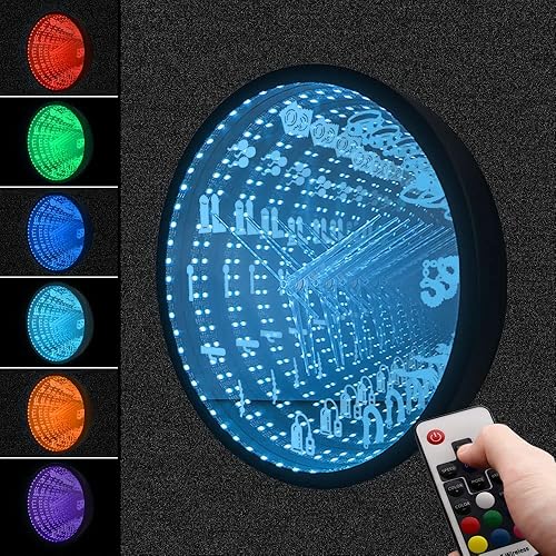 Miniatura 5 de The Geeky Days Accesorios para tienda de sexo, espejo infinito interestelar, reloj de pared luminoso, erótico, íntimo, juego de rol, herramientas