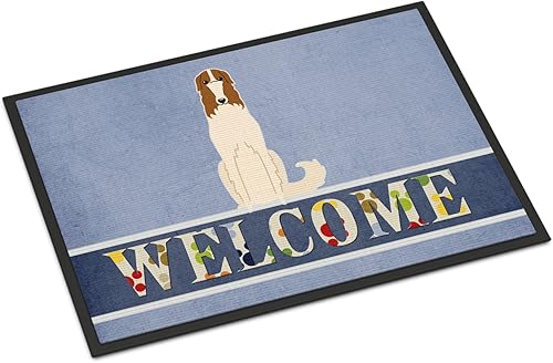 Carolines Treasures BB5604MAT Borzoi - Tapete de bienvenida para interiores o exteriores 18 x 27 pulgadas 27 pulgadas de largo x 18 pulgadas de