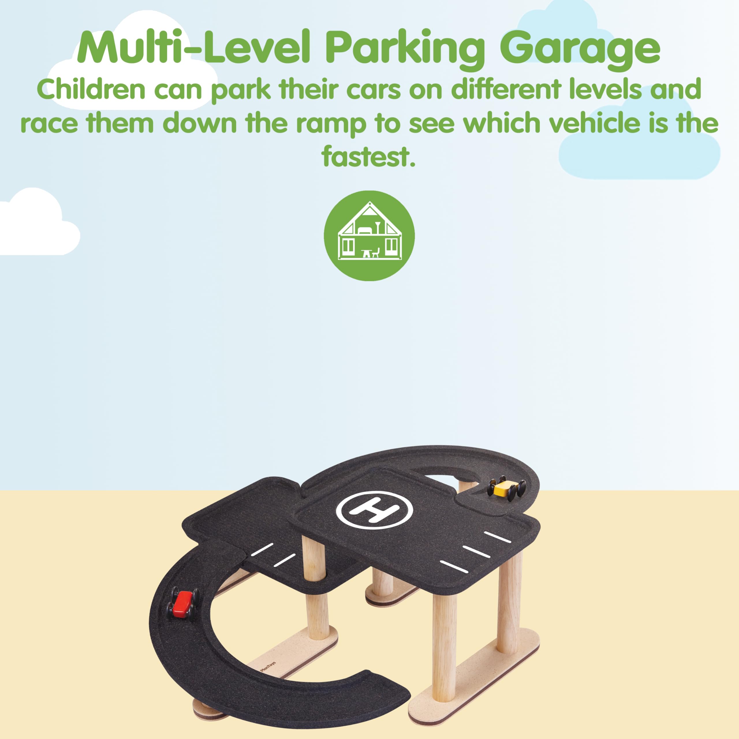 PlanToys Running and Play Parking (6270), Black