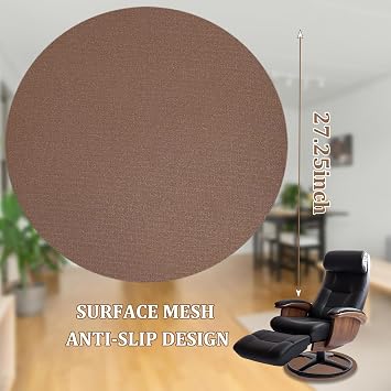 Nonskid Recliner Pads, Rocking Chair Floor Protectors Under Chair Mat Recliner Pads for Hardwood Floor Round Rubber Mat Keep Furniture from Sliding fits Recliners Swivel Chairs Furniture Gripper Pad