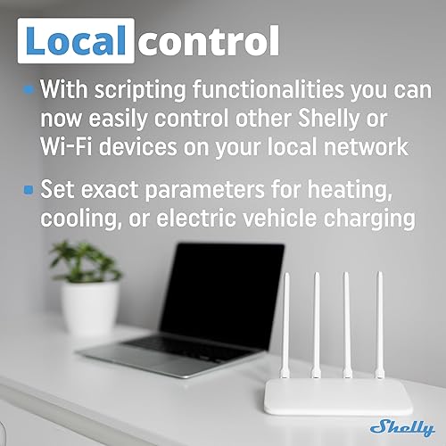 Miniatura 6 de Shelly Pro 3EM (120A)  Medidor de energía inteligente trifásico WiFi y Bluetooth  Consumo de 2 vías  Automatización del hogar  Compatible con Alexa