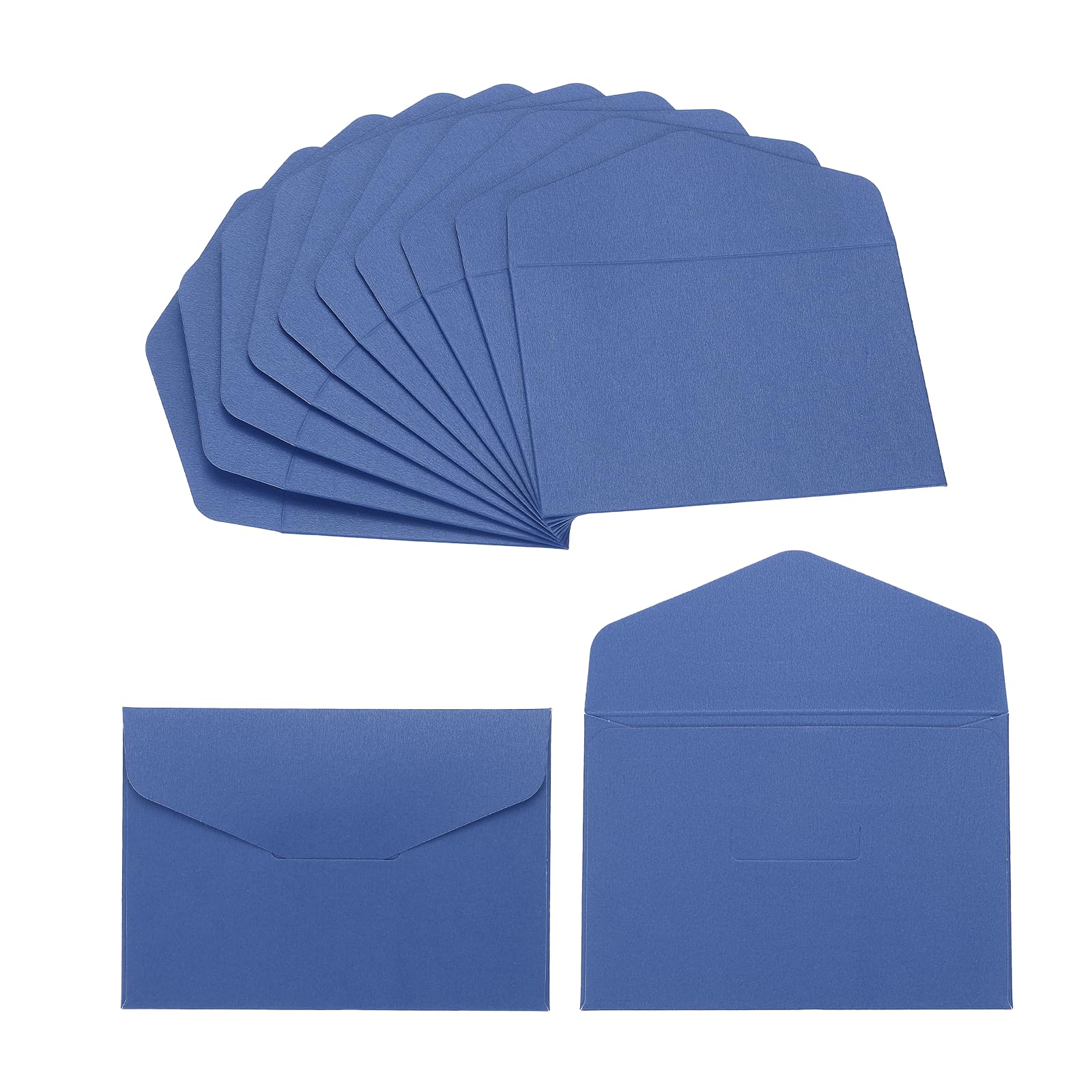 PATIKIL 10 x 7 cm Gift Cards Envelopes, 24pcs Mini Envelopes Small Sleeve Holders Credit Card Size Bulk Colored for Sealing Wax Business Cards Invitations Greeting, Blue