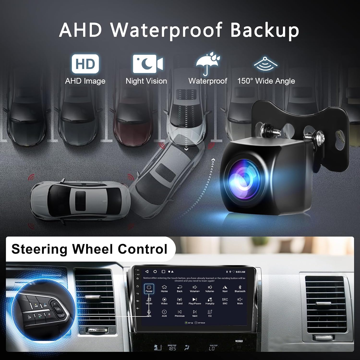 [2G+64G] Car Stereo for Toyota Tundra 2007-2013/Toyota Sequoia 2008-2019 Android Head Unit, Wireless Carplay Android Auto, 10.1 Inch Touch Screen Car Radio GPS,Bluetooth, WiFi, FM RDS Radio,BT/SWC/EQ