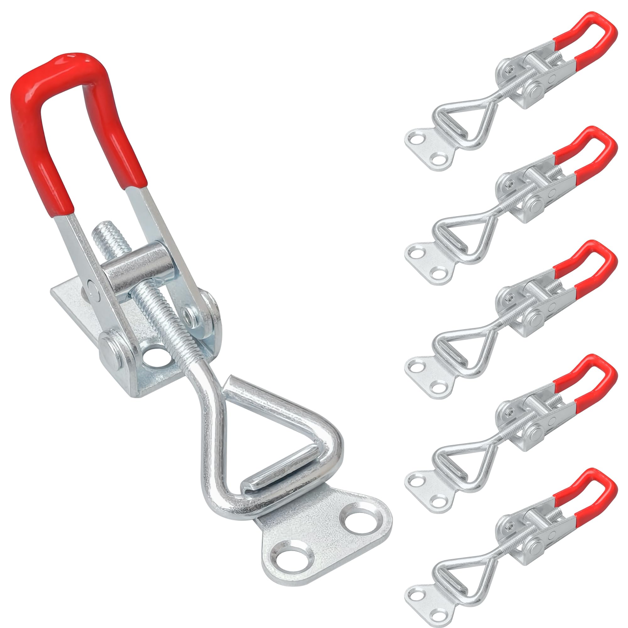 6 PCS Heavy Duty Metal Toggle Latches – Adjustable Spring Latches for Toolboxes, Suitcases, Cabinets