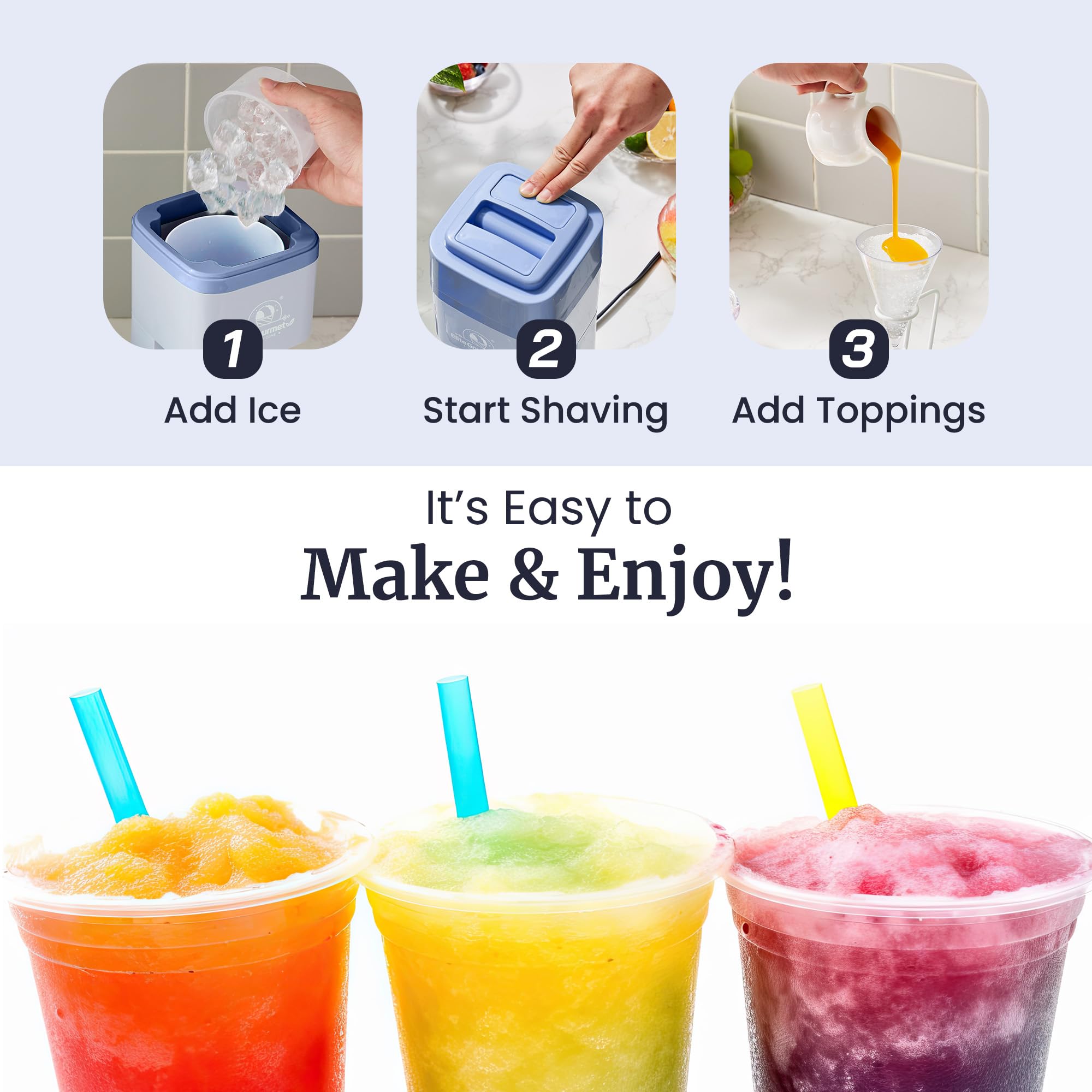 Elite Gourmet Snow Cone Maker - Shaved Ice & Slushies -5
