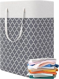 GIMOCOOL 75L Freestanding Laundry Hamper with Handle, Large Laundry Basket Clothes Hamper, Collapsible Laundry Hamper Washing Basket for Storage Clothes Toys in Bedroom, Bathroom