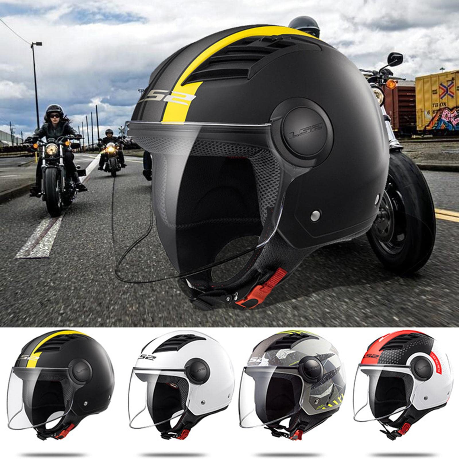 LS2 OF562 Lente de Reemplazo de Visera de Casco Moto Antiniebla y Antiarañazos, Cromo Plateado, Accesorios para Motocicleta - Transparente